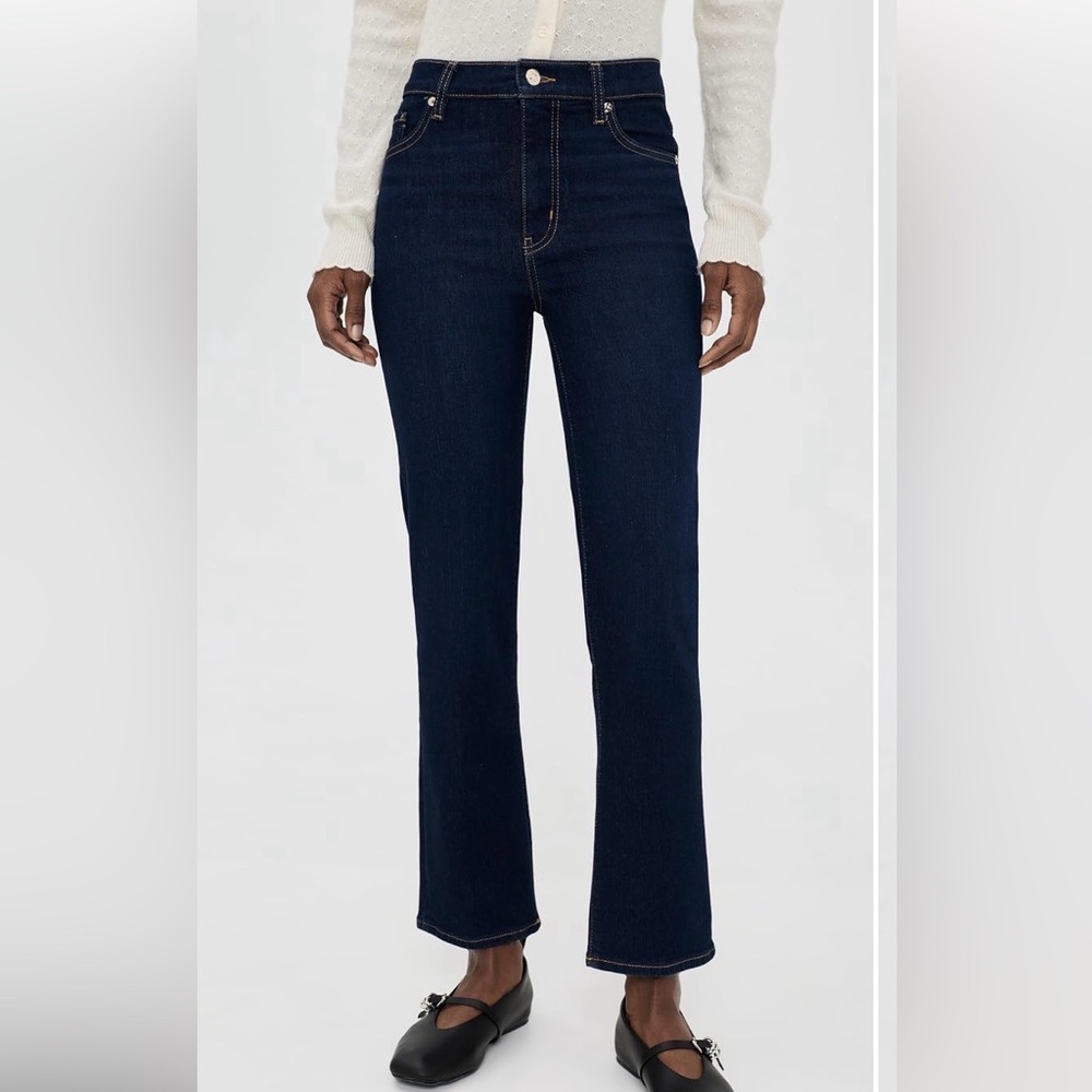 New Zara  Dark Blue Straight Jeans